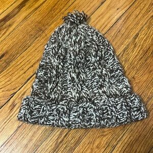 Free with purchase! Brown white marled knit beanie